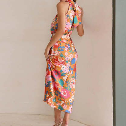 Floral Satin Dress