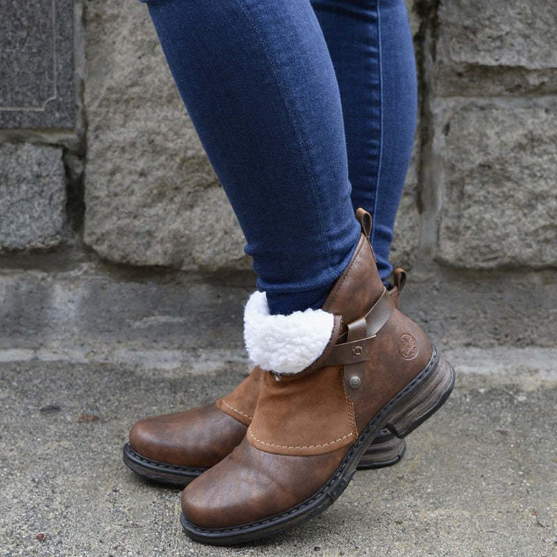 Women Orthopedic Boots Mujer Suede Winter Shoes