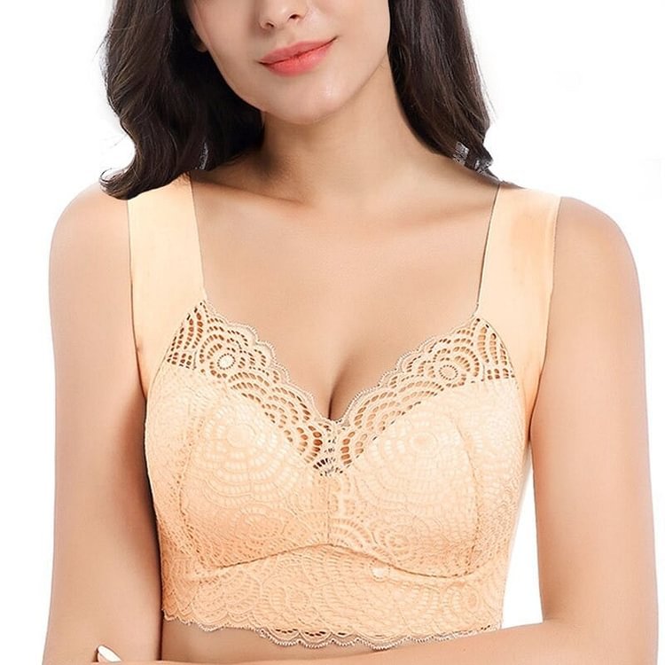 Bra For Women Ultimate Lift Stretch Full-Figure Seamless Lace Cut-Out Bra Plus Size