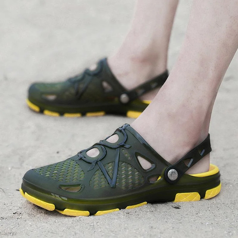 Men's Summer Slippers Lightweight Mesh Clog Quick Drying Garden Shoe
