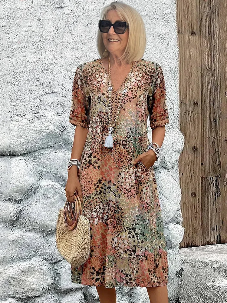 Elegant Floral Midi Dress