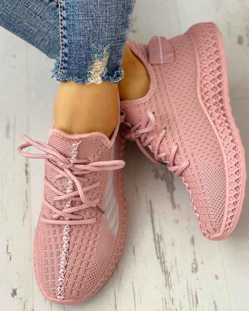 Lace-Up Breathable Casual Sneakers for Women