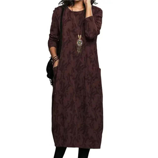 Patterned Midi Dress