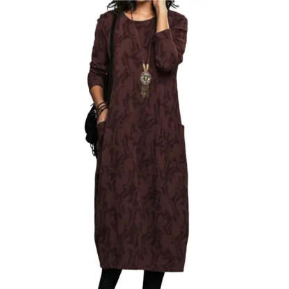 Patterned Midi Dress