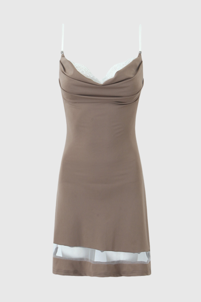 Patch Lace Mini Dress