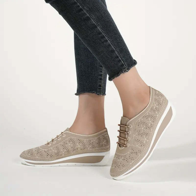 Casual Low Top Wedge Orthopedic Sneakers