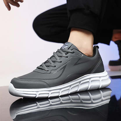 Men's Black Leather Comfort Sneakers