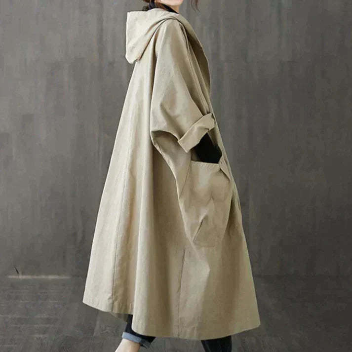 Windproof OverSized Trench Coat With Pockets