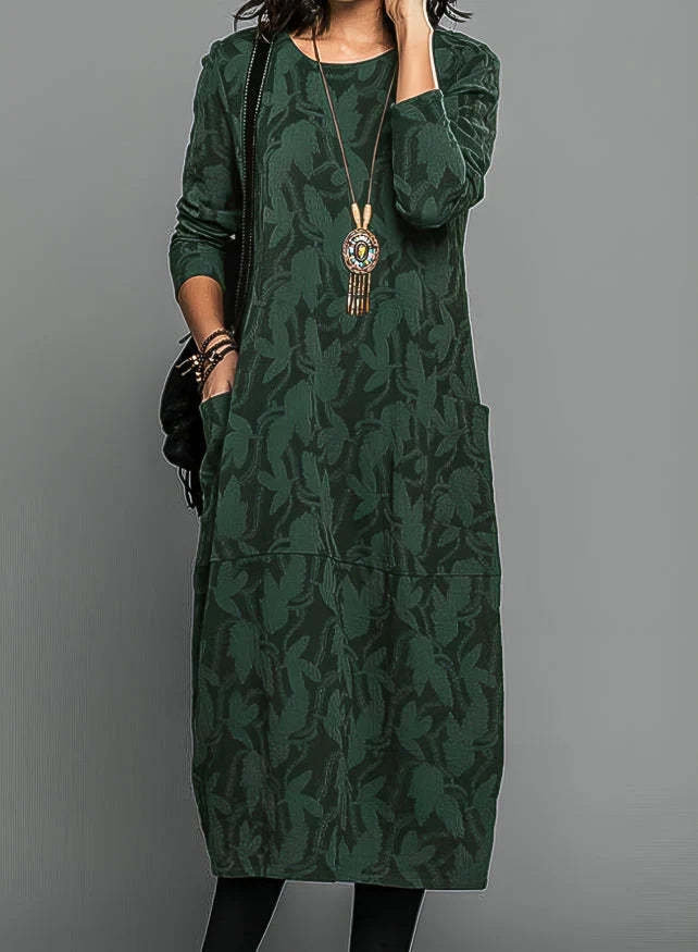 Elegant Printed Winter Dress for Women