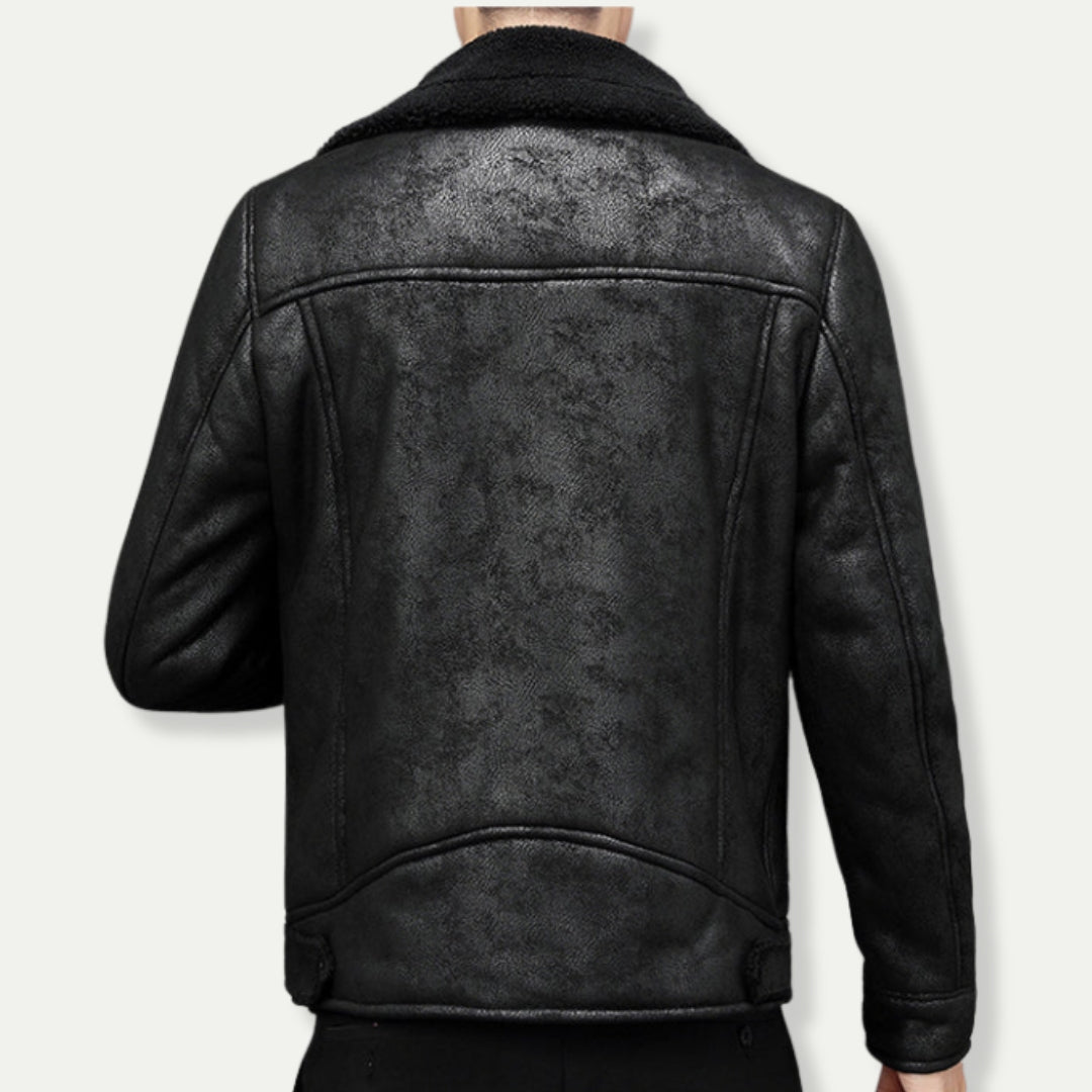 Suede Look Biker Jacket