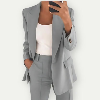 Plain Women's Blazer Set