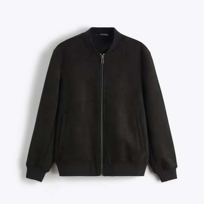  Men's Classic Zip-Up Bomber Jacket