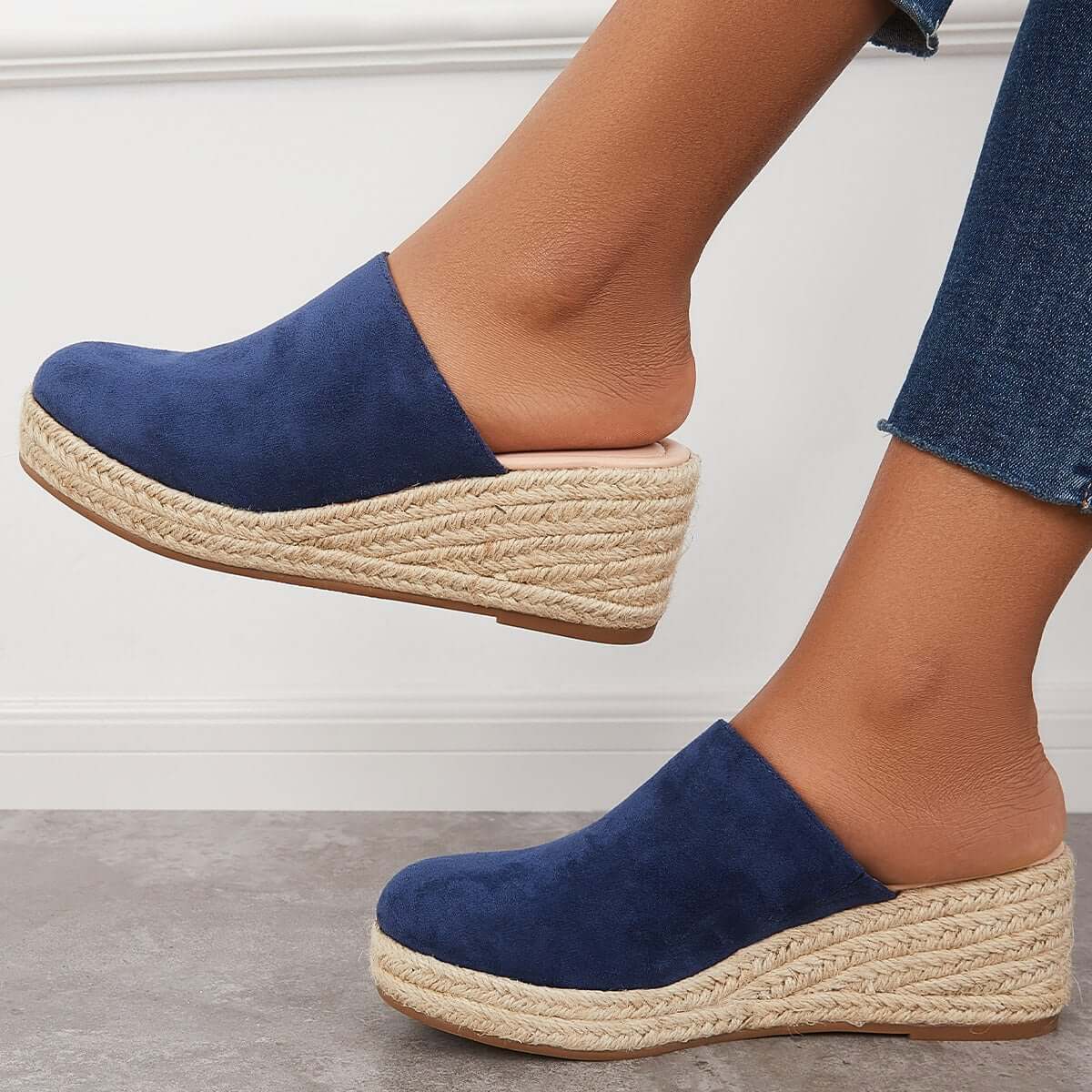 Women's Espadrilles Mule Wedges Platform Slip on Backless Sandals