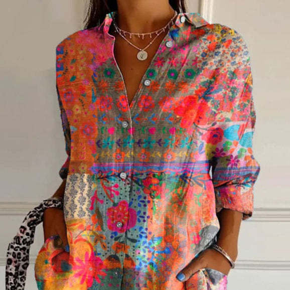 Elegant Floral Print Blouse