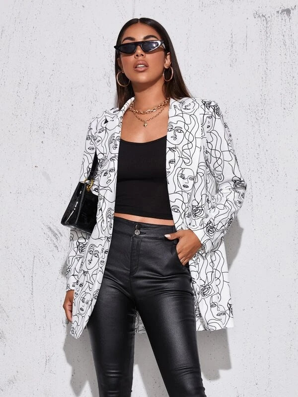 Artistic Print Blazer