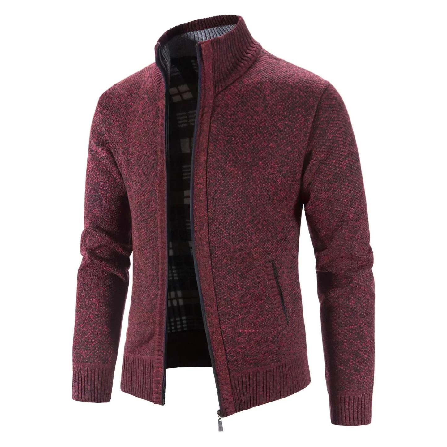 Stylish Cardigan With Zipper