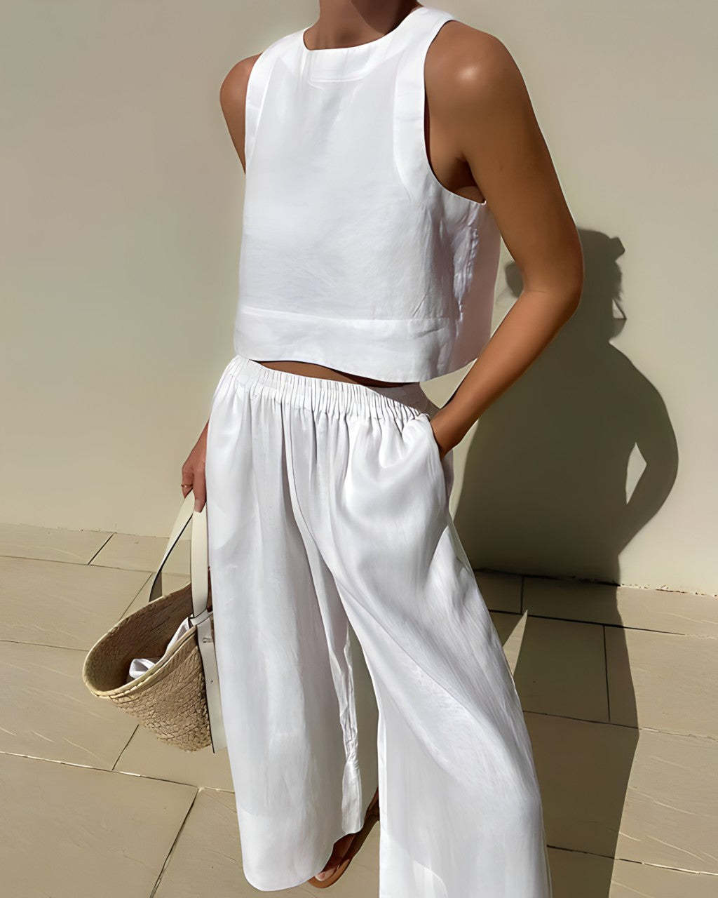 SASummer Linen Two Piece Set