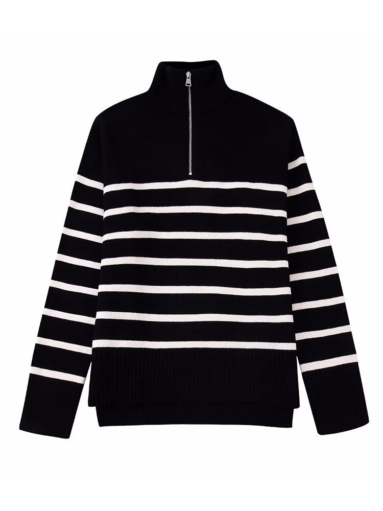 Striped Zip Jumper