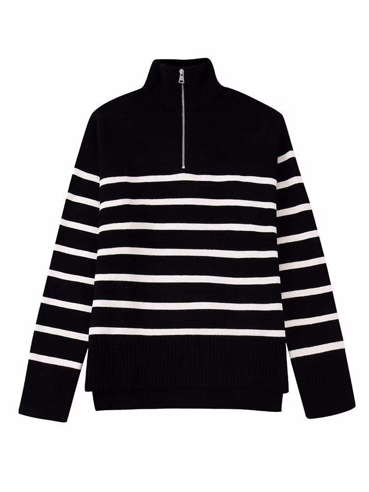 Striped Zip Jumper