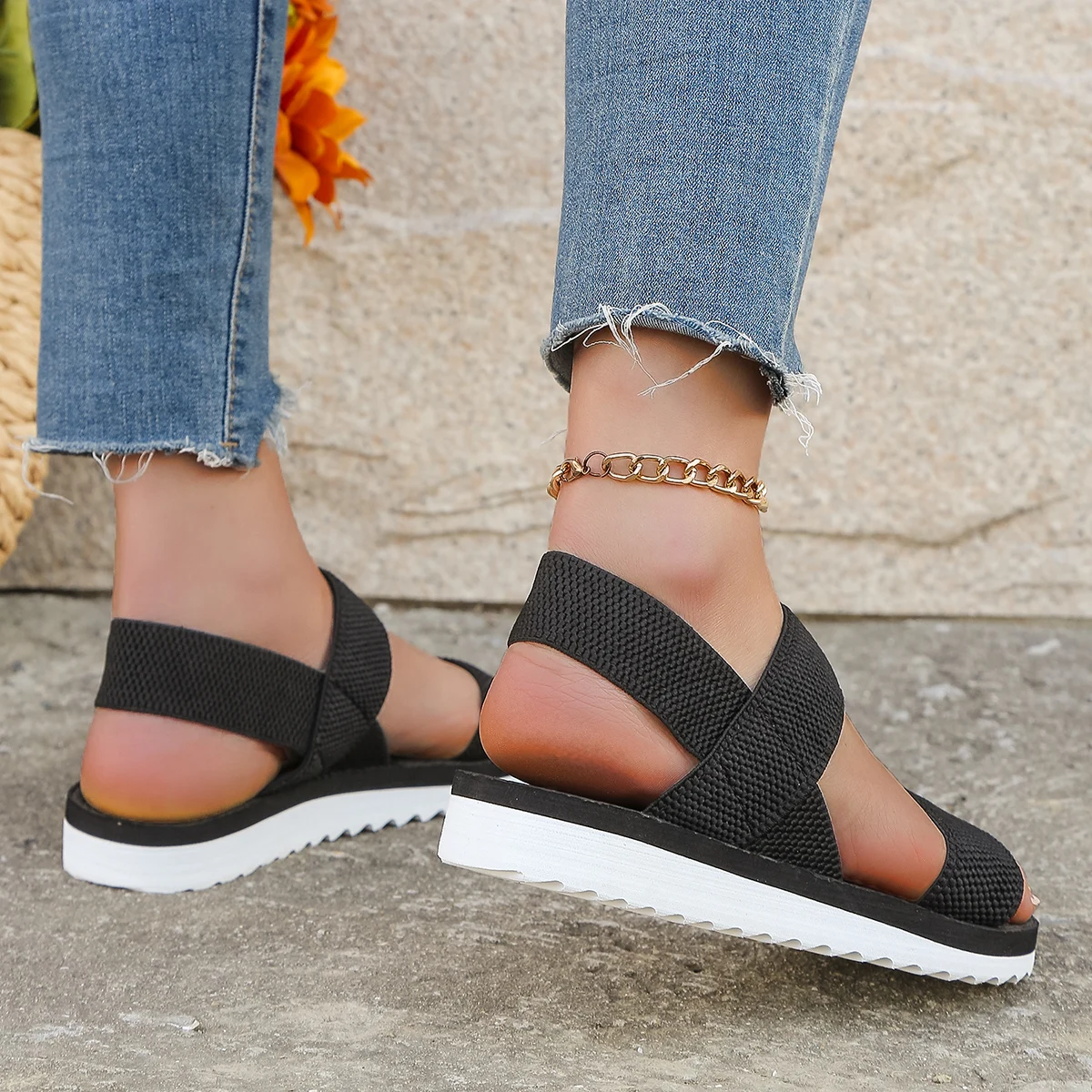 Comfortable Orthopedic Sandals For Women Elastic Band Casual Summer