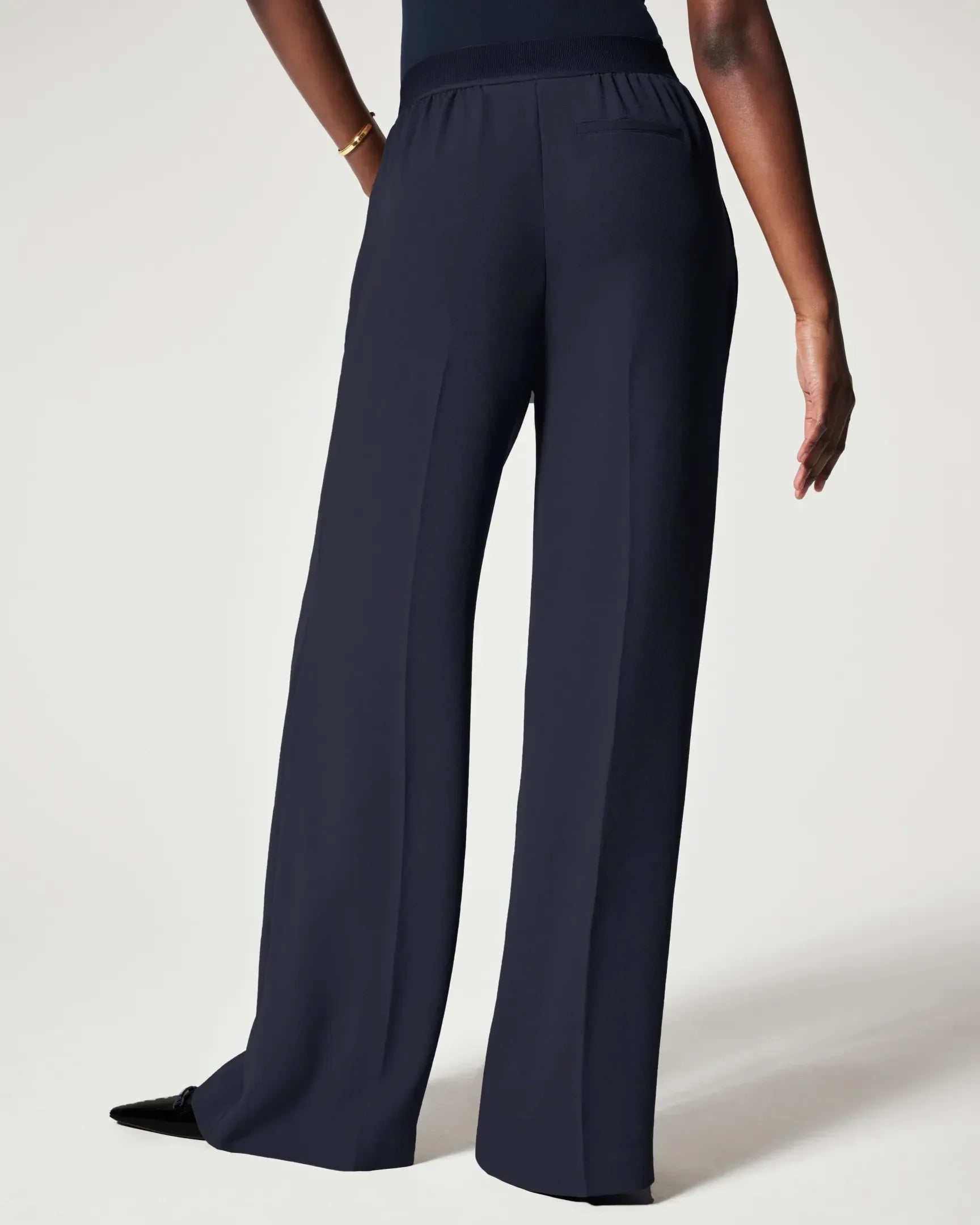 Pleated Wide Leg Trousers