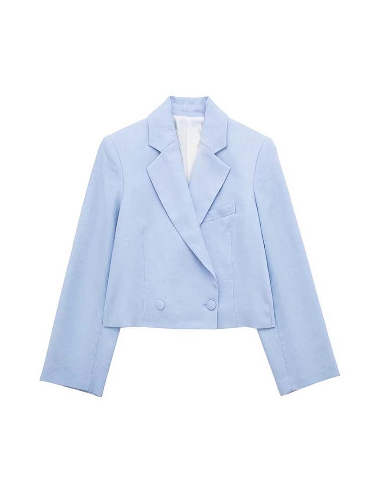 Linen Crop Blazer