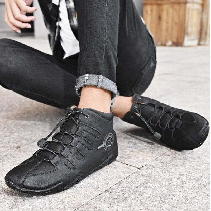 Men Orthopedic Shoes Retro Warm Ankle Boots