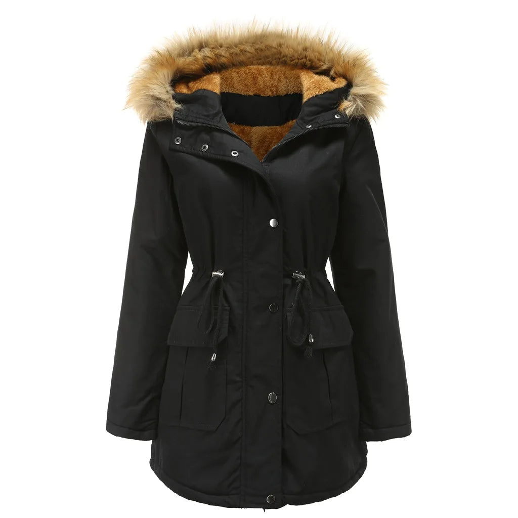 Faux Fur Hooded Winter Parka