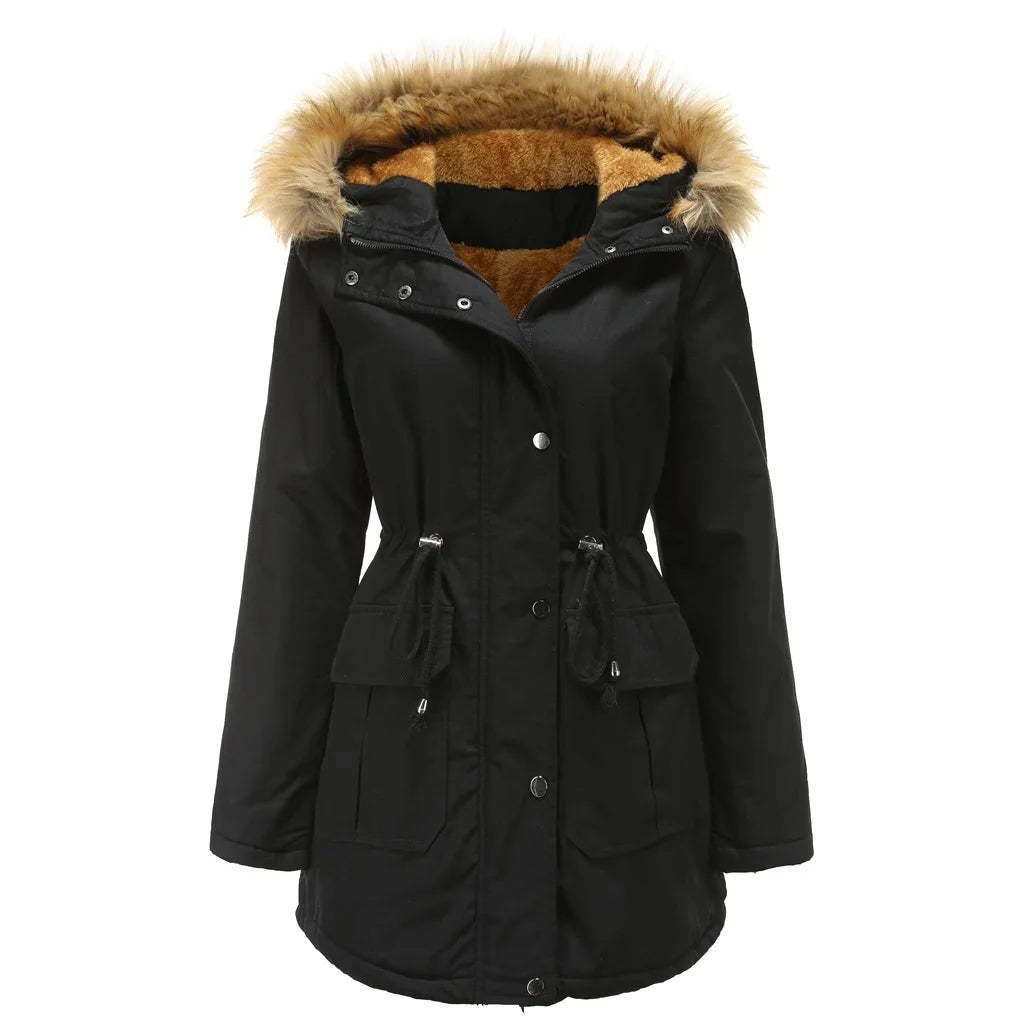 Faux Fur Hooded Winter Parka