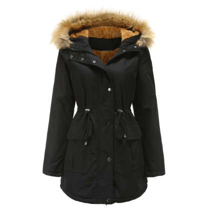 Faux Fur Hooded Winter Parka