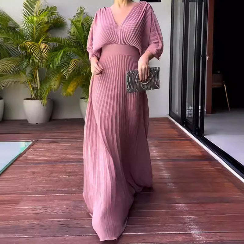 Ribbed Full-Length Dress
