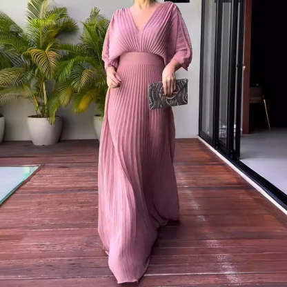  Ribbed Full-Length Dress