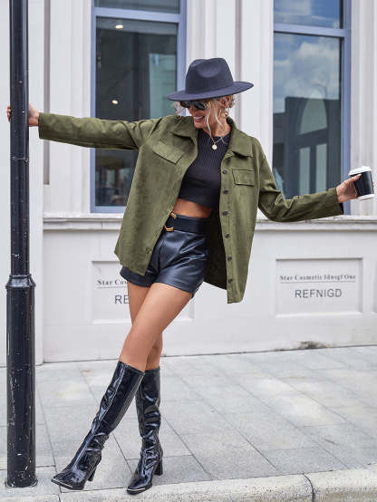 Urban Elegance Vegan Suede Jacket