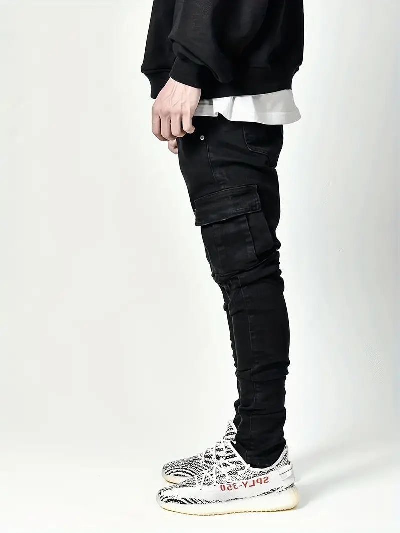 Skinny Fit Cargo Jeans