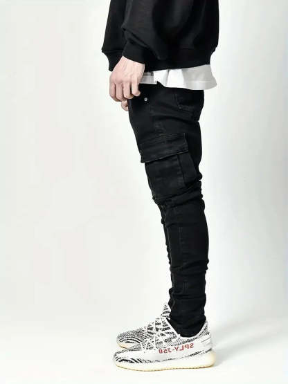 Skinny Fit Cargo Jeans