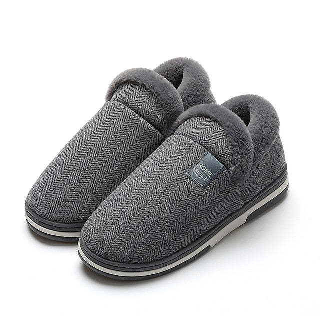 Women Cute Fur Slippers Heel Wrap Winter Footwear