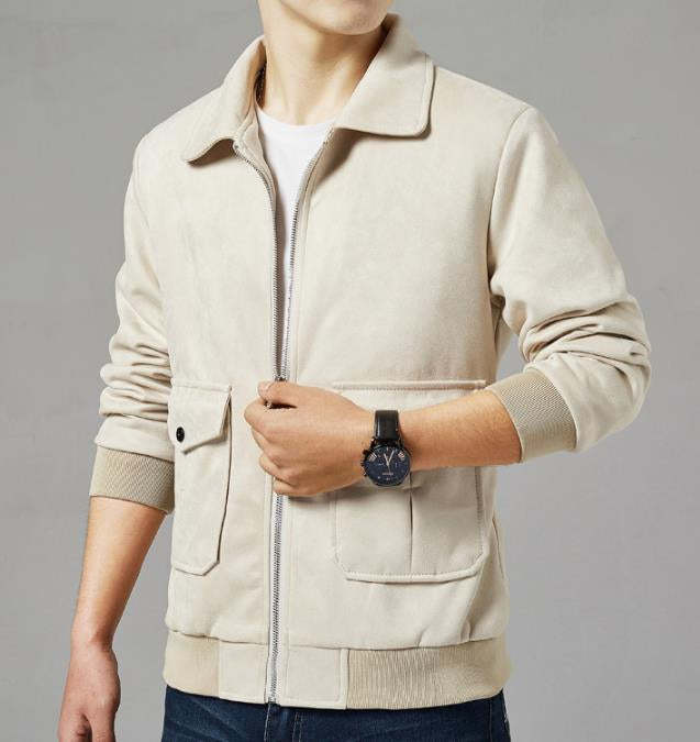 Suede Jacket With Teddy Inner Lining