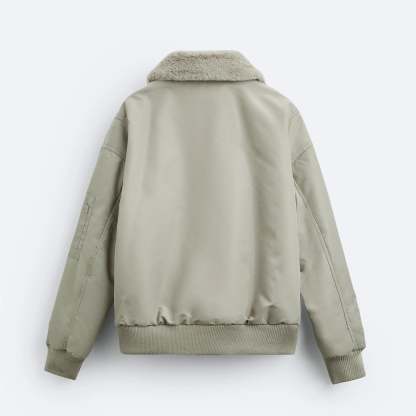 Men's Sherpa Collar Bomber Jacket