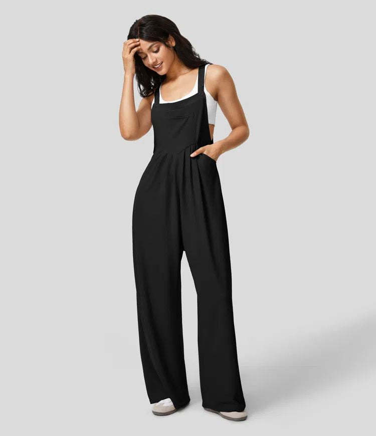 Casual Overall Wide-Leg Pants