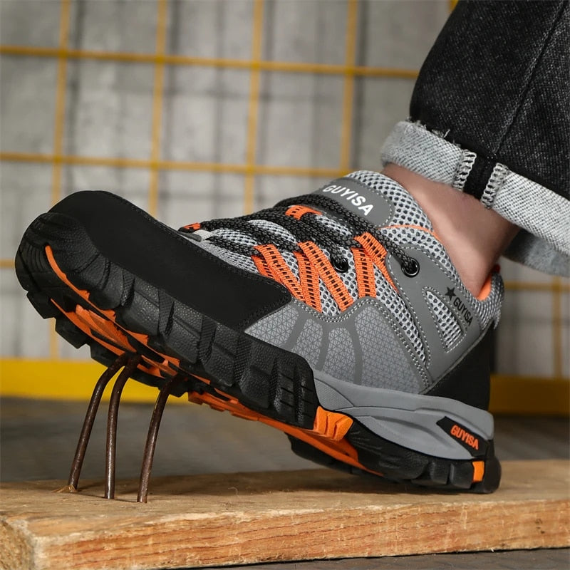 Orthopedic Shoes Men Steel Toe Lace Puncture-Proof Work