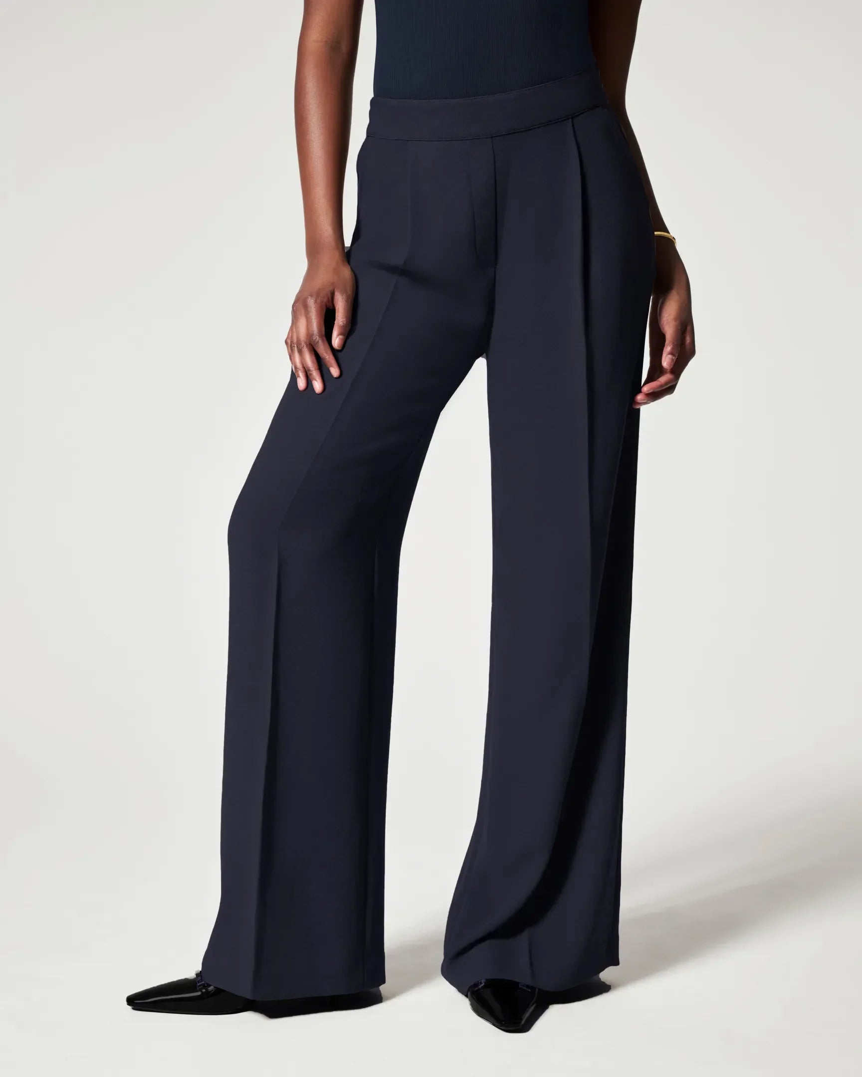 Pleated Wide Leg Trousers