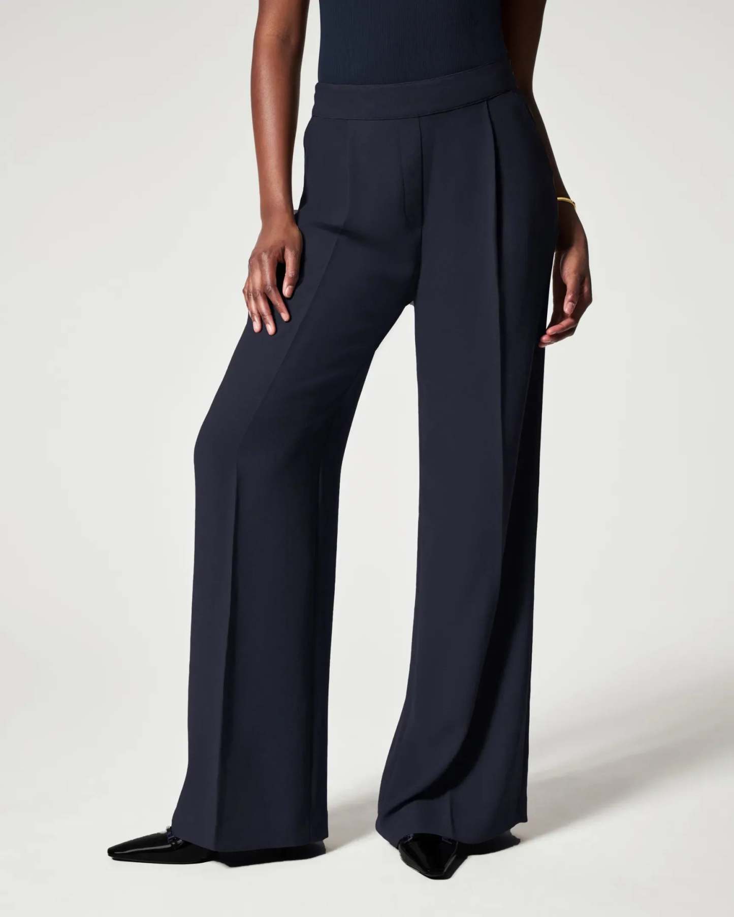 Pleated Wide Leg Trousers