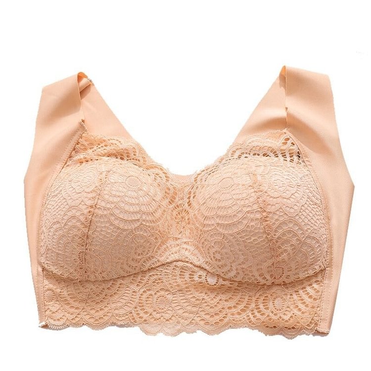 Bra For Women Ultimate Lift Stretch Full-Figure Seamless Lace Cut-Out Bra Plus Size