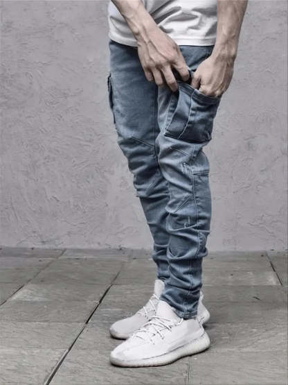 Skinny Fit Cargo Jeans
