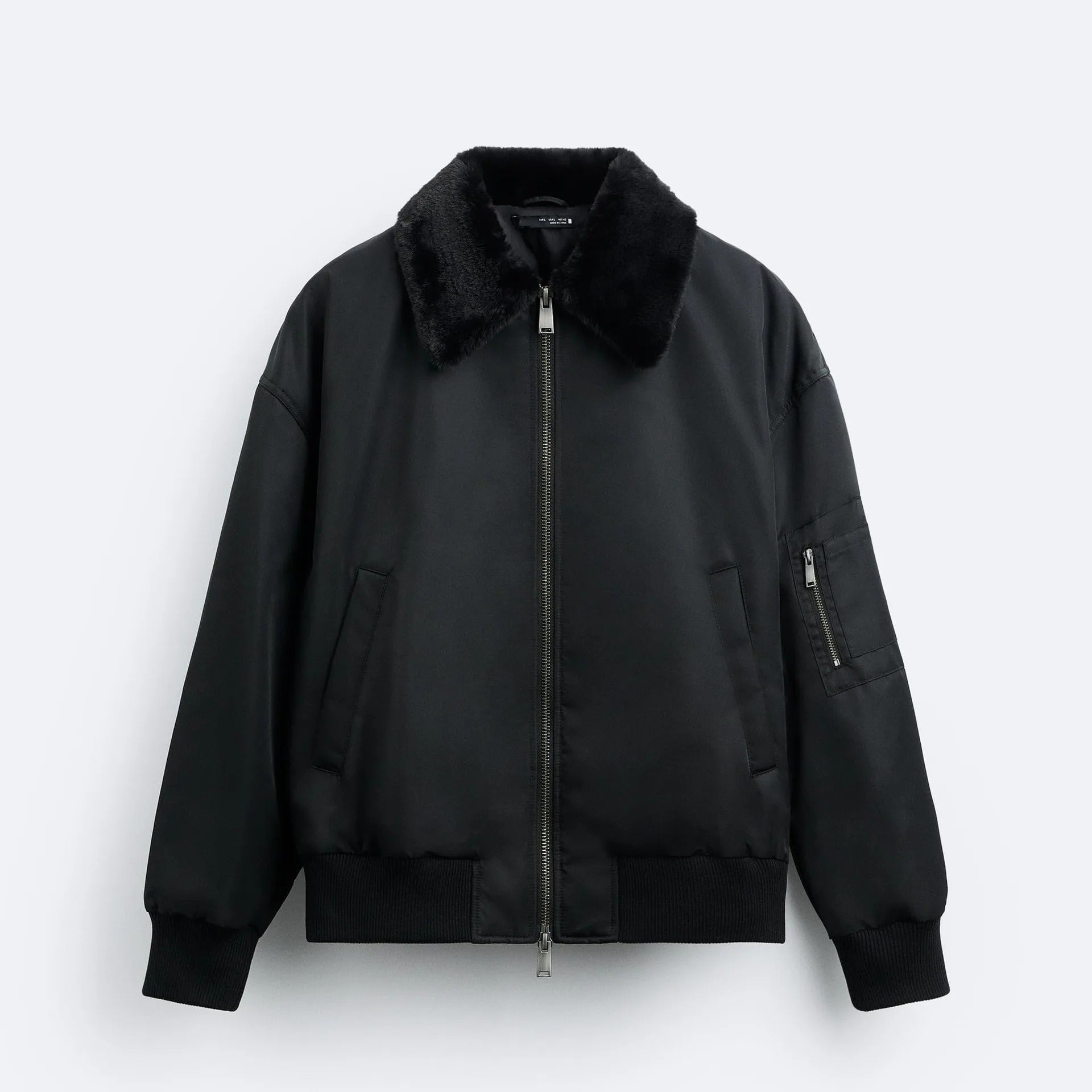 Men's Sherpa Collar Bomber Jacket