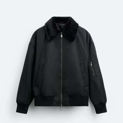Men's Sherpa Collar Bomber Jacket