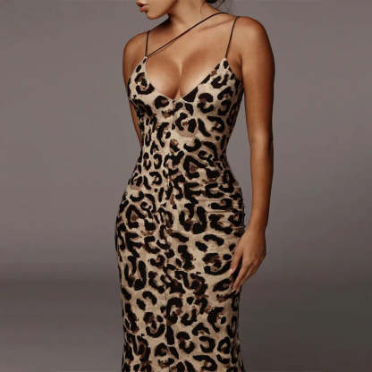  Sexy Animal Print Maxi Dress