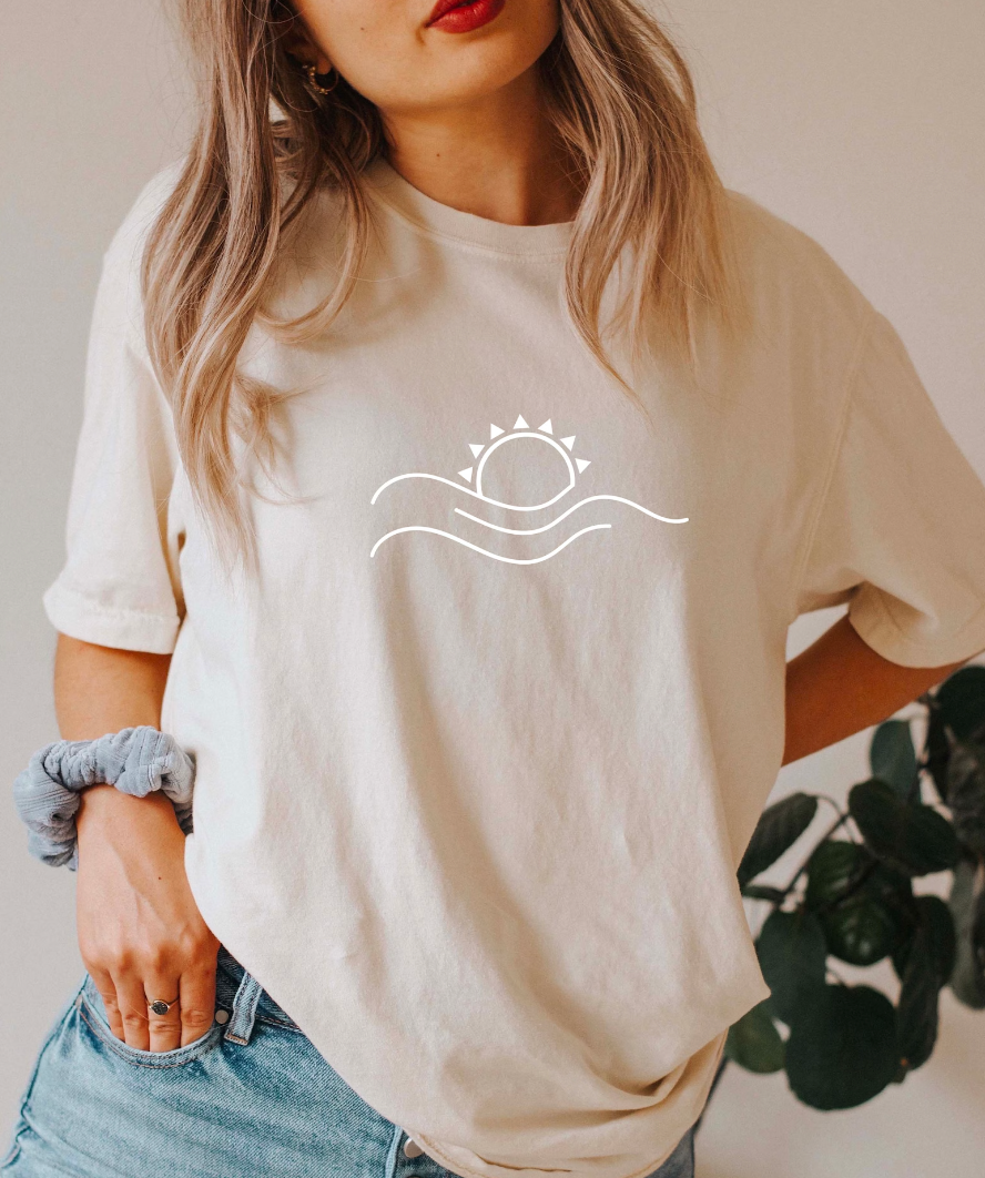 Sunset Waves Graphic Tees