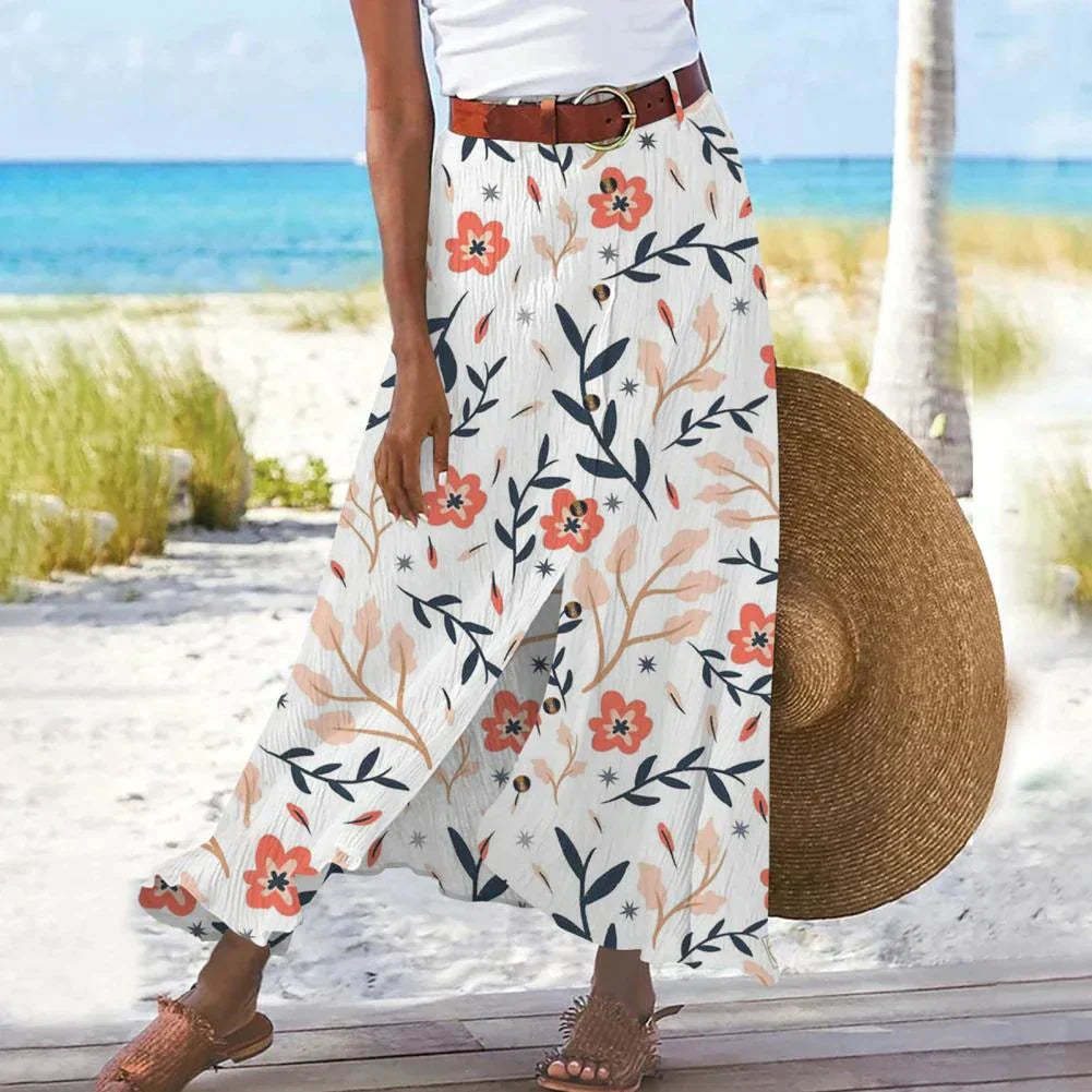 Vibrant Flowing Autumn Skirt