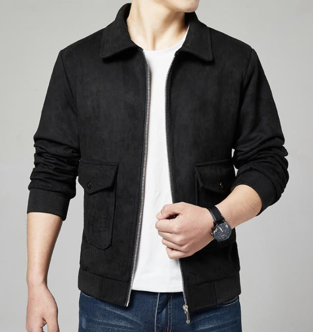 Suede Jacket With Teddy Inner Lining